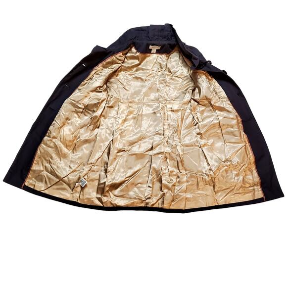 Ann Taylor Loft Long Lined Ruffle Collar Women's Button Sz S Petite Jacket - Picture 7 of 13